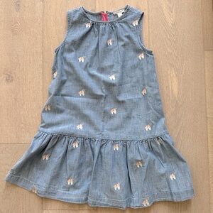 Crewcuts Girls Chambray Unicorn Dress